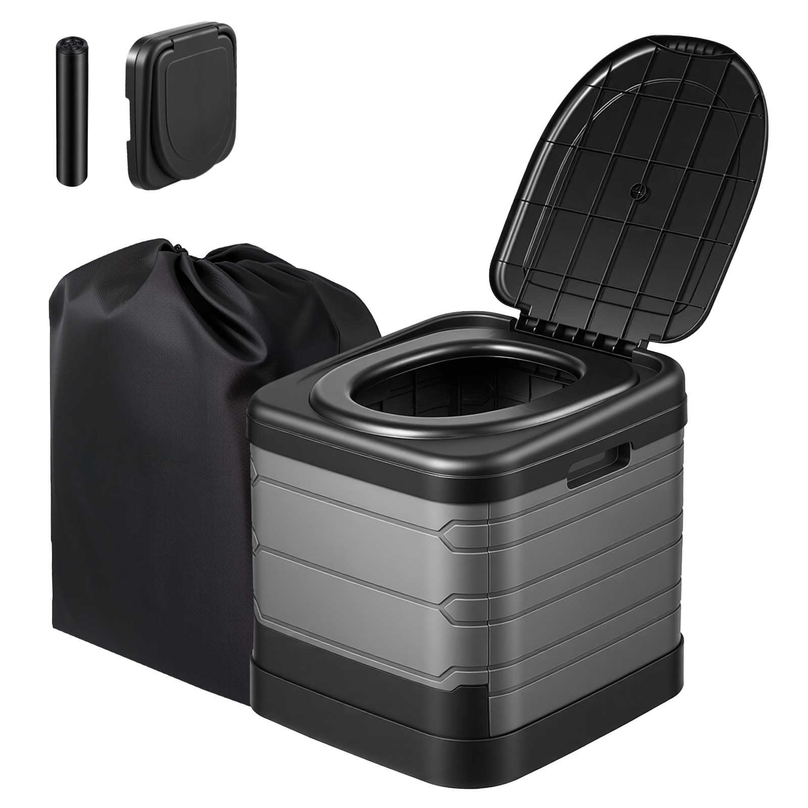 Uimoso Portable Folding Outdoor Travel Toilet, 330 lbs Capacity for Camping