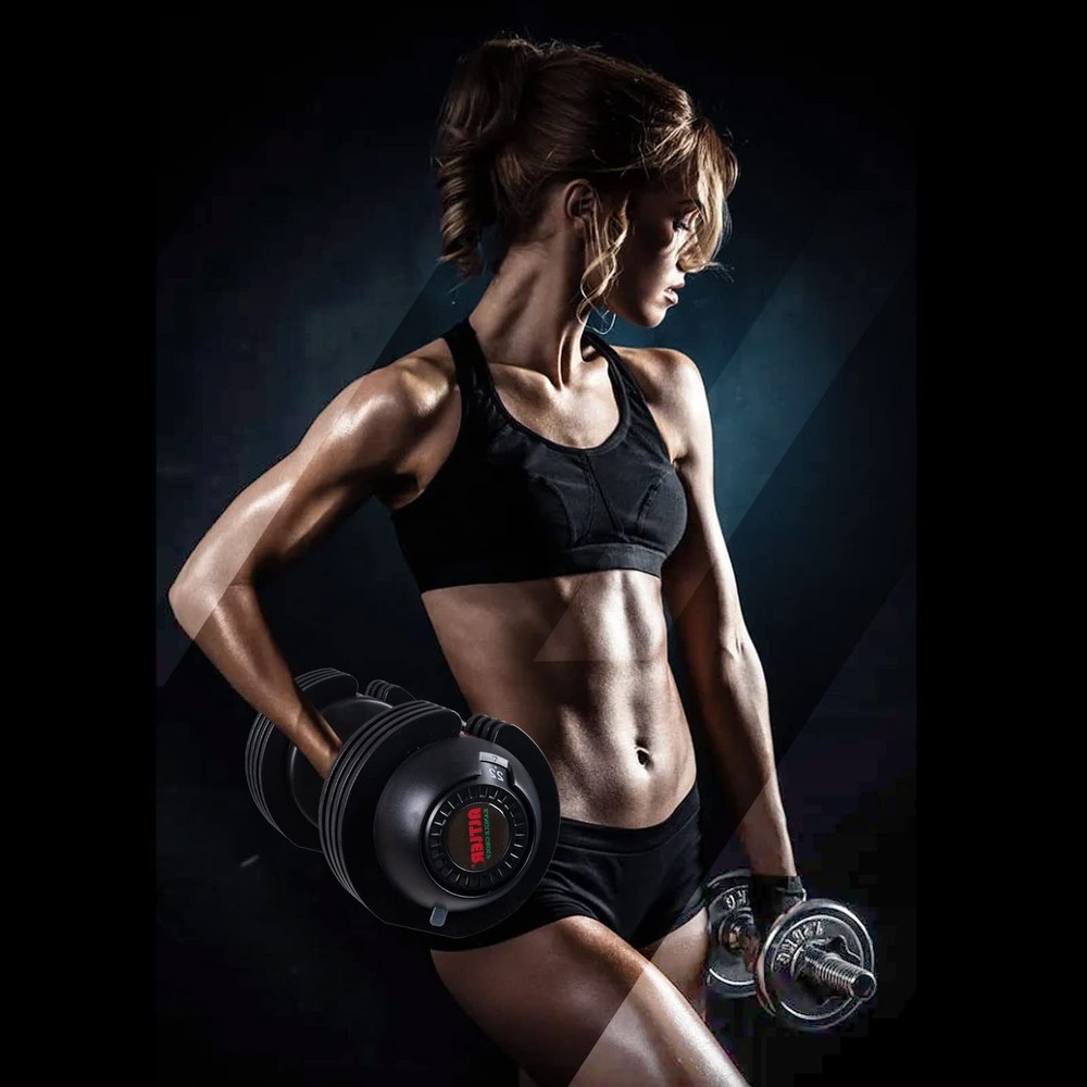 Adjustable Dumbbell Set 22lbs pair adjustable dumbbell- Perfect for Strength ...