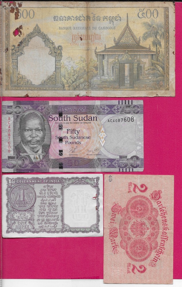 LOT OF 12 NOTES MIXED COUNTRIES