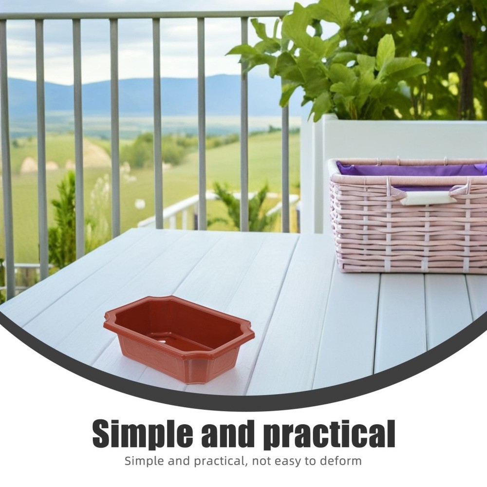 10 Pcs Plastic Bonsai Pots Rectangular Planter Vintage Large Patio