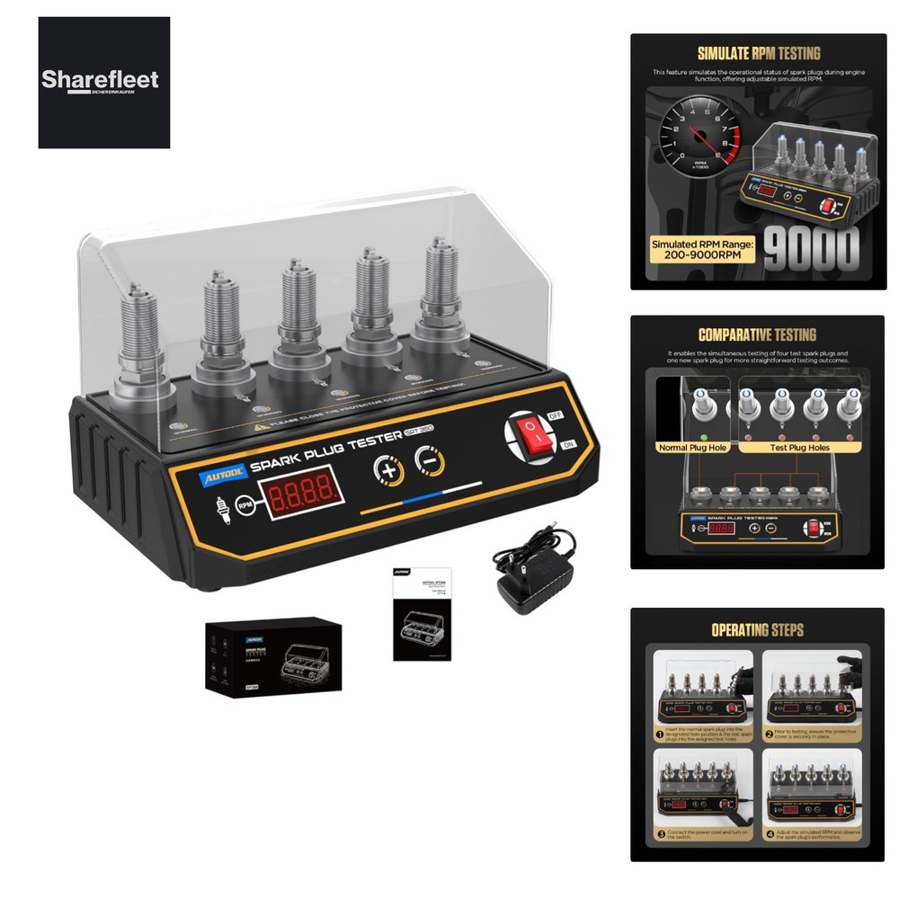 High Frequency Spark Plug Tester with 5 Adjustable Holes for Precise Testing