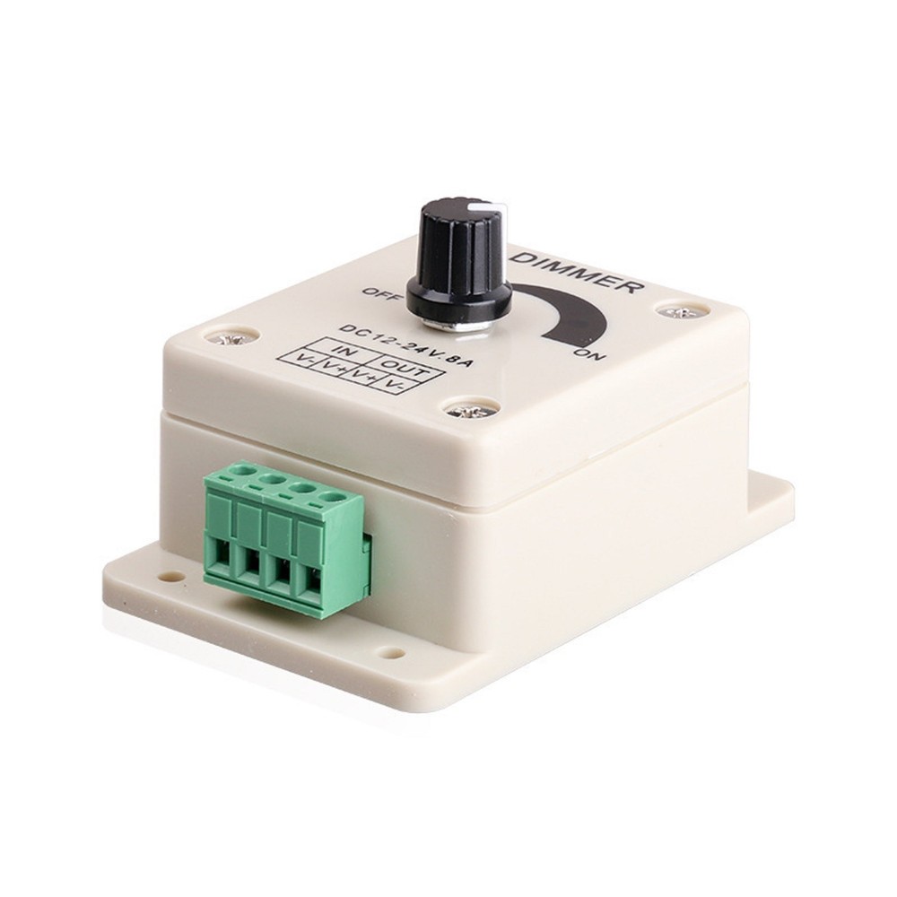 12V 24V LED Light Dimmer Switch 8A Voltage Regulator Adjustable Controller