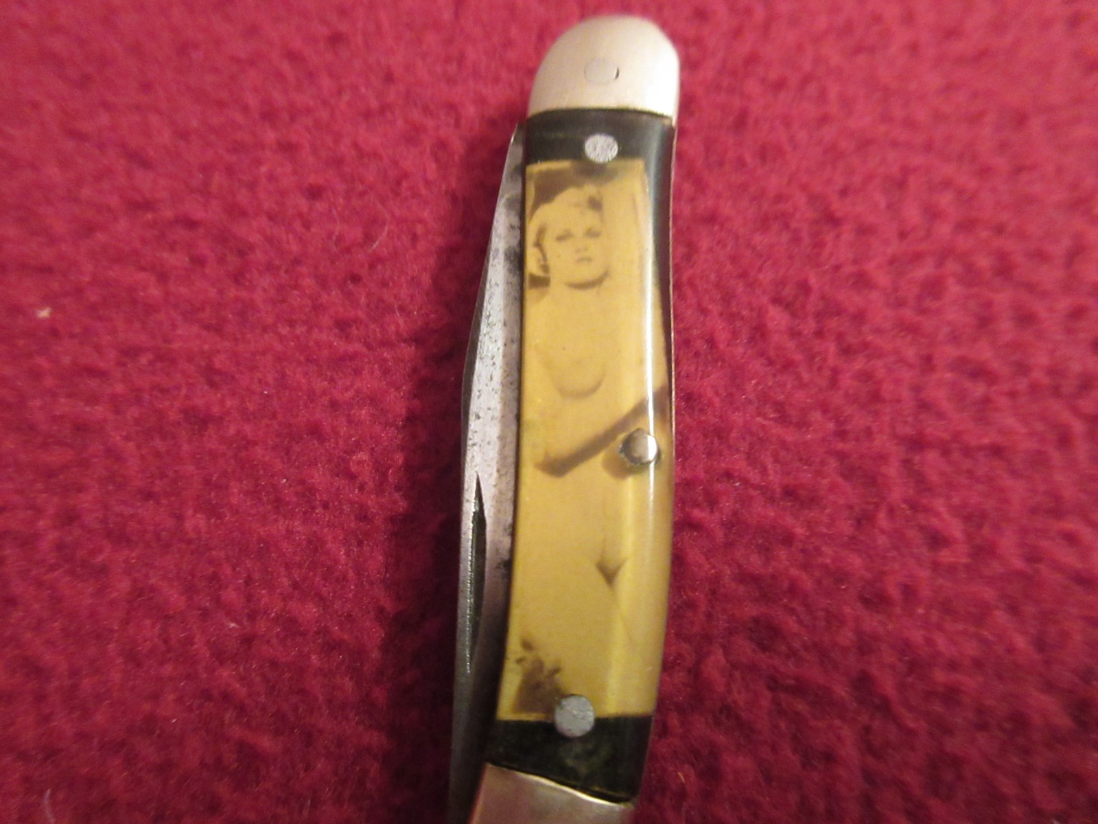 VTG 1930s-40s Colonial Prov RI USA Risque Nude Naughty Women Pin-up Pocket Knife