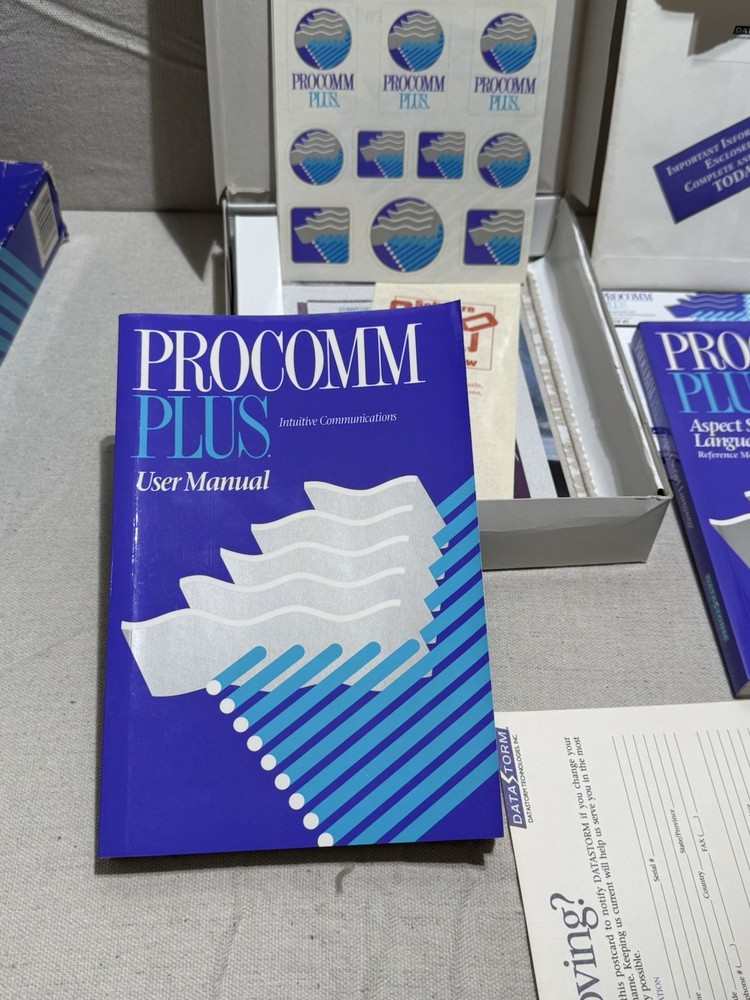 Vintage Procomm Plus Internet Software Box, Manuals & Disks