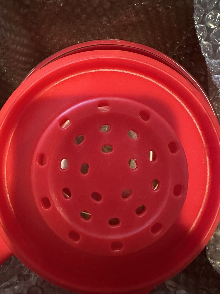 Microwave Popcorn Popper Glass Red Ecolution Micro-Pop 3 Quart In box easy clean