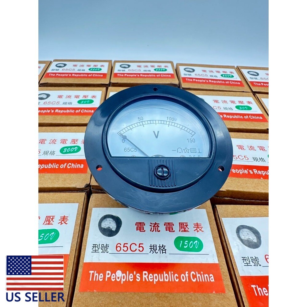 1PC DC 0 ~ 150V Round Analog Volt Pointer Needle Panel Meter Voltmeter