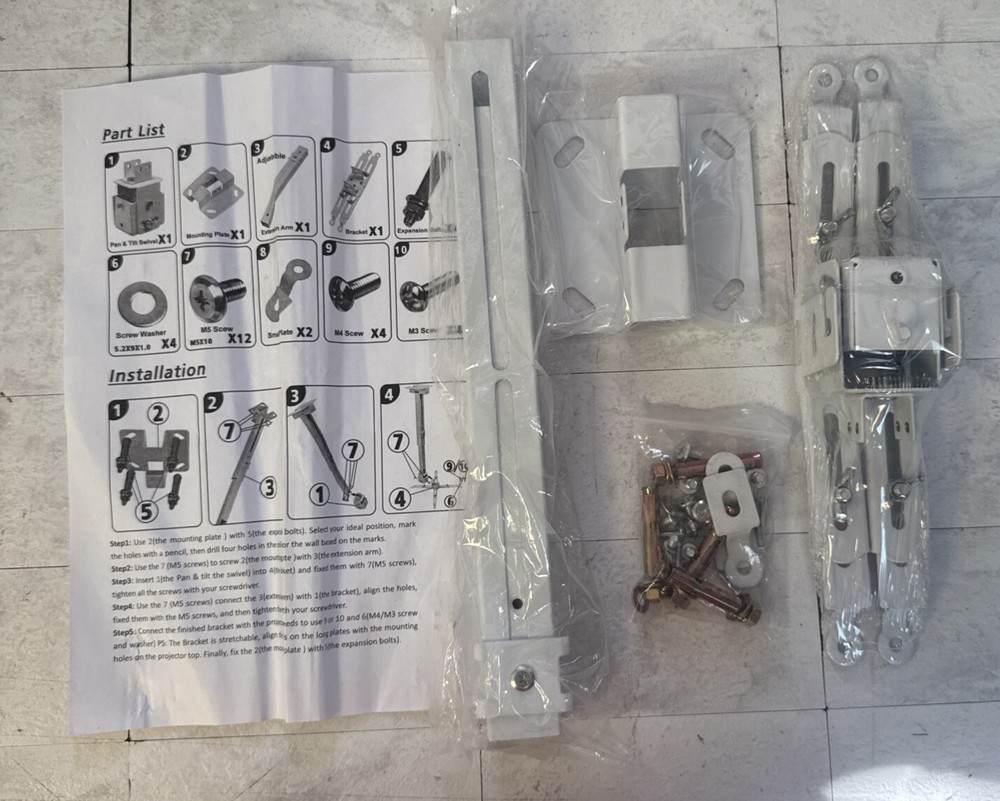 DAWASAPAT Adjustable Universal Projector Ceiling and Wall Mount Bracket