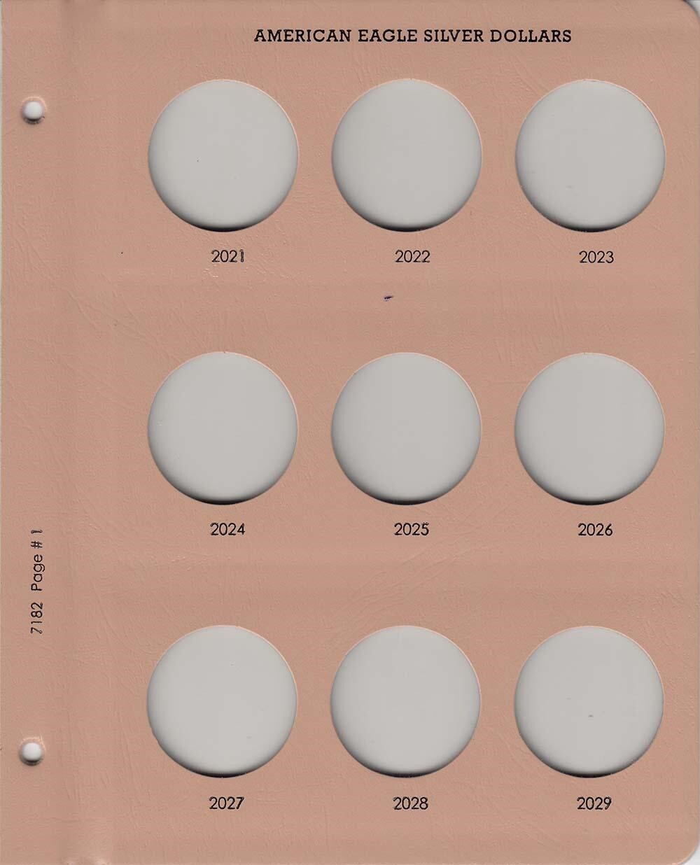 New Dansco Album 7182 For American Silver Eagles Coins 2021-2029 ASE Collection