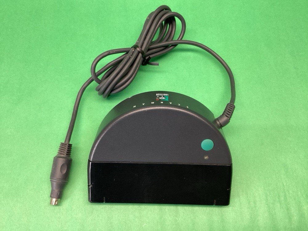 Vintage Logitech ScanMan II S-SMA2 Gray Rolling Handheld Scanner - UNTESTED