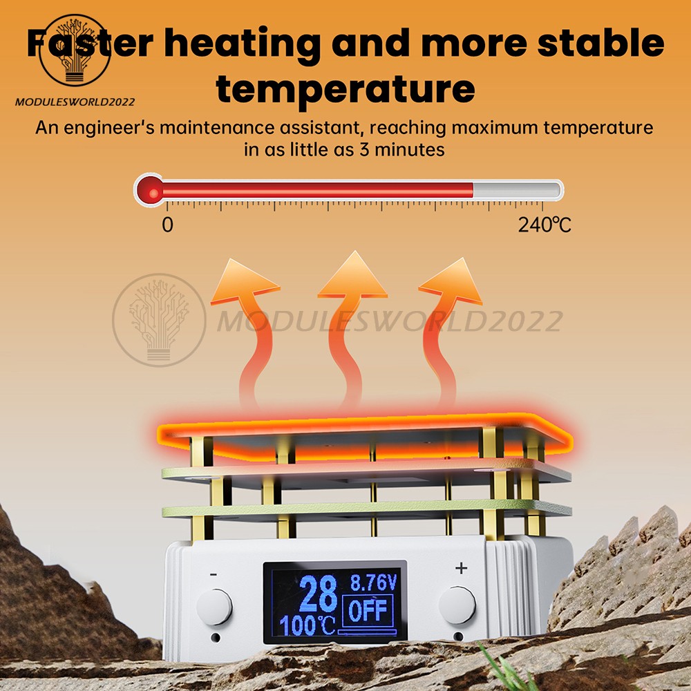 Mini Electronic Hot Plate Preheating Station PCB SMD Heating-Soldering Station