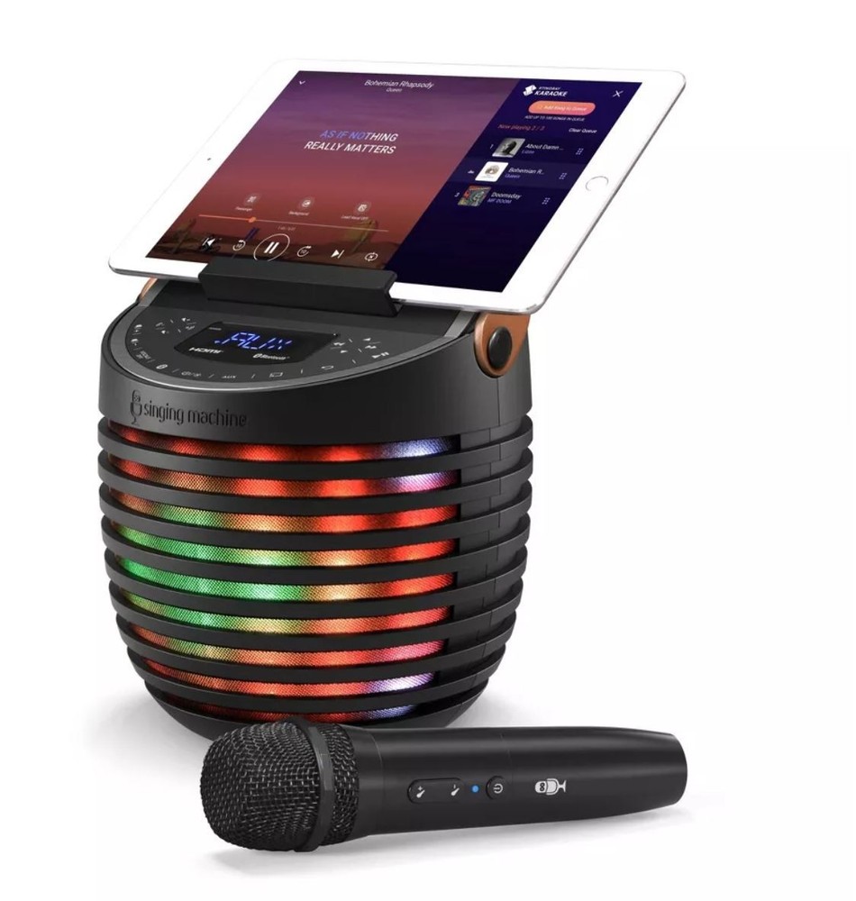 Singing Machine SingCast One Casting Bluetooth Karaoke System Wireless Mic.
