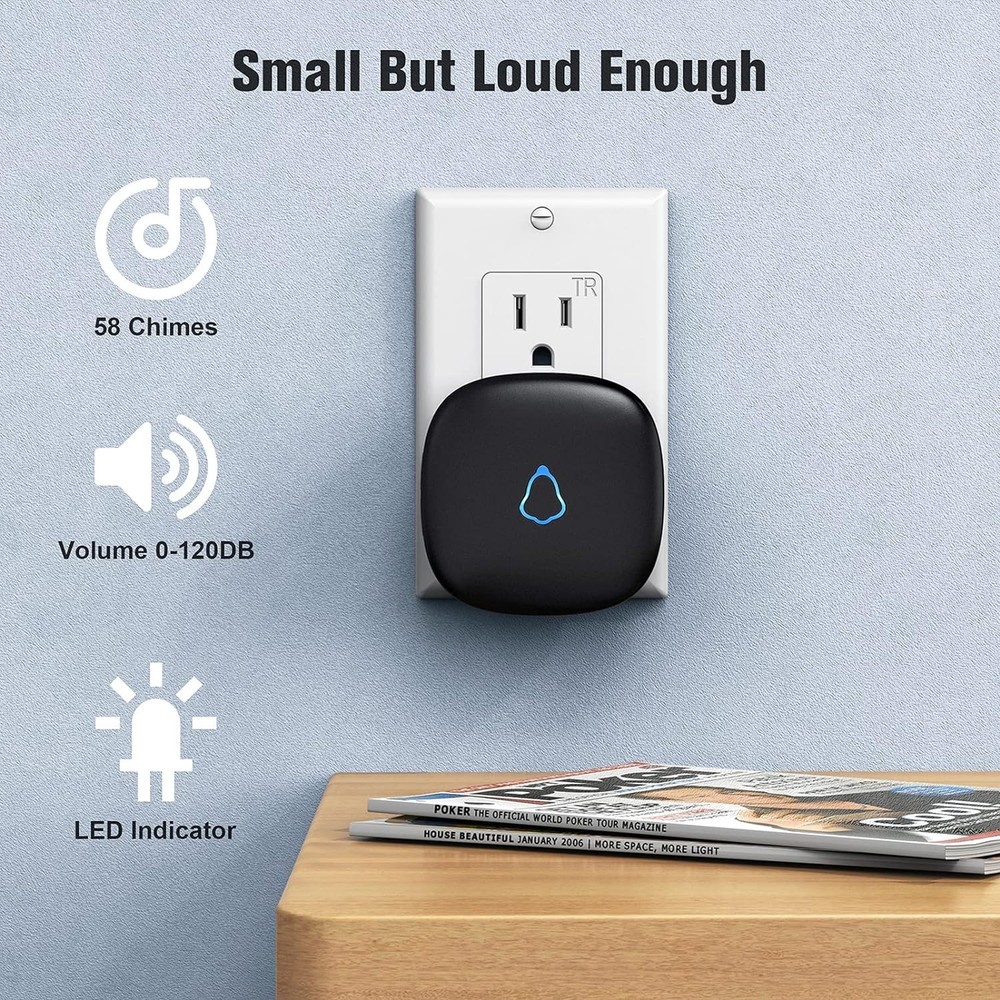 Smart & Stylish Wireless Doorbell with 2 Buttons & Memory Function - Waterproof