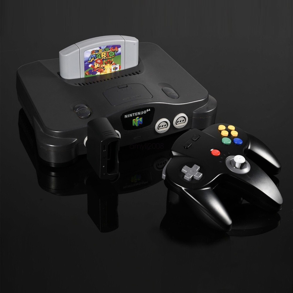 Wireless N64 Controller,2.4G Remote Game Controller w/ Rumble Pak For N64 System