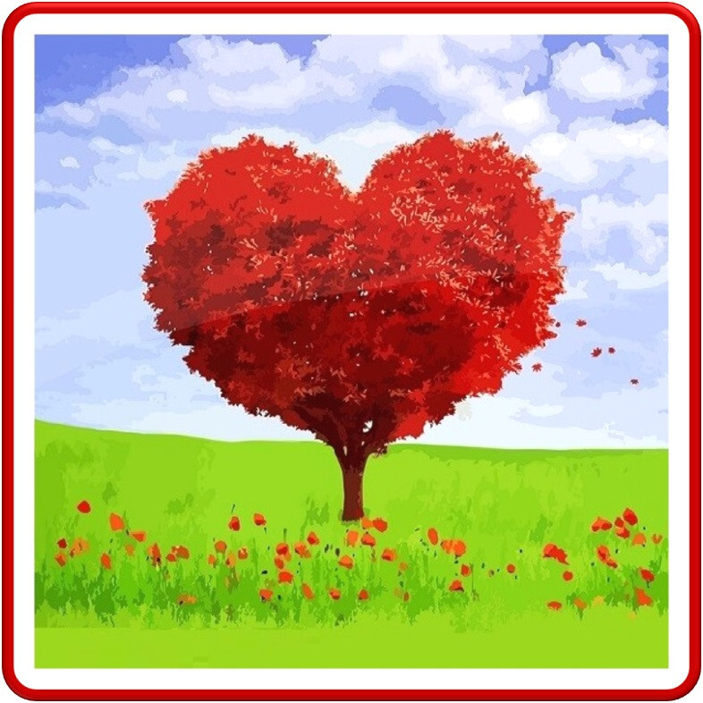 30 Custom Artistic Heart Tree Personalized Address Labels