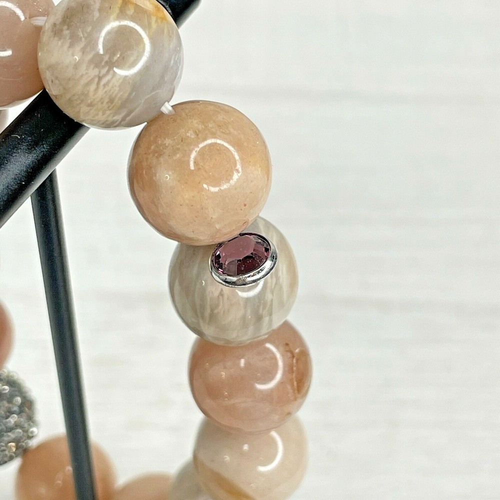 Agate Stone Marcasite Stretch Bracelet - Beautiful