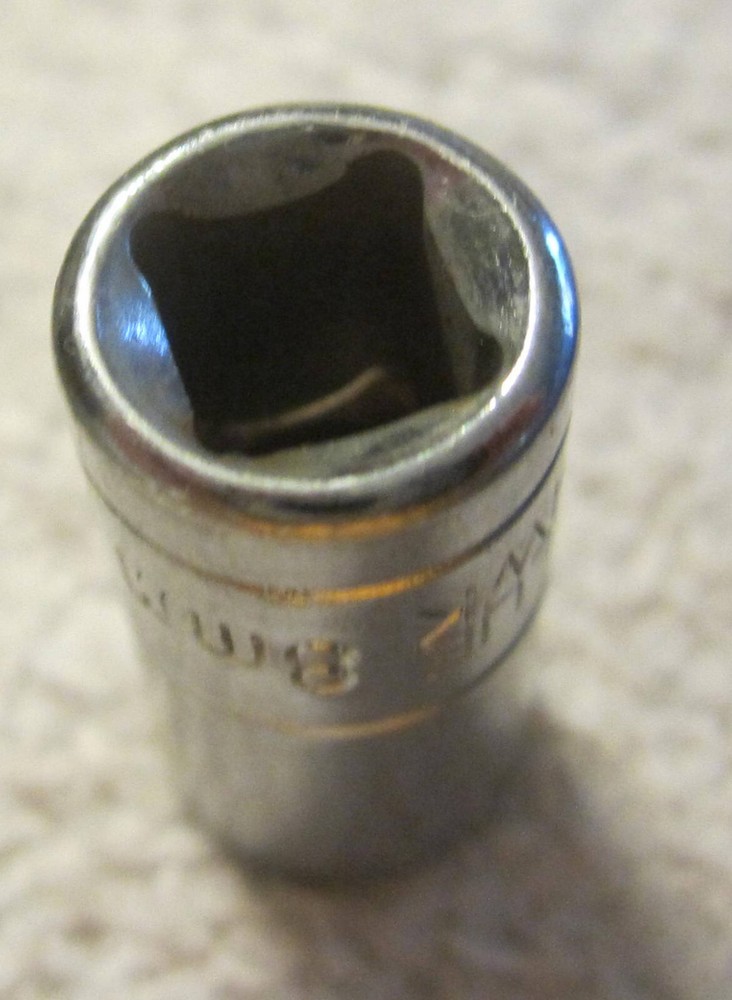 8 mm ad blue hawk socket,1/4" drive,6 point tool VTG