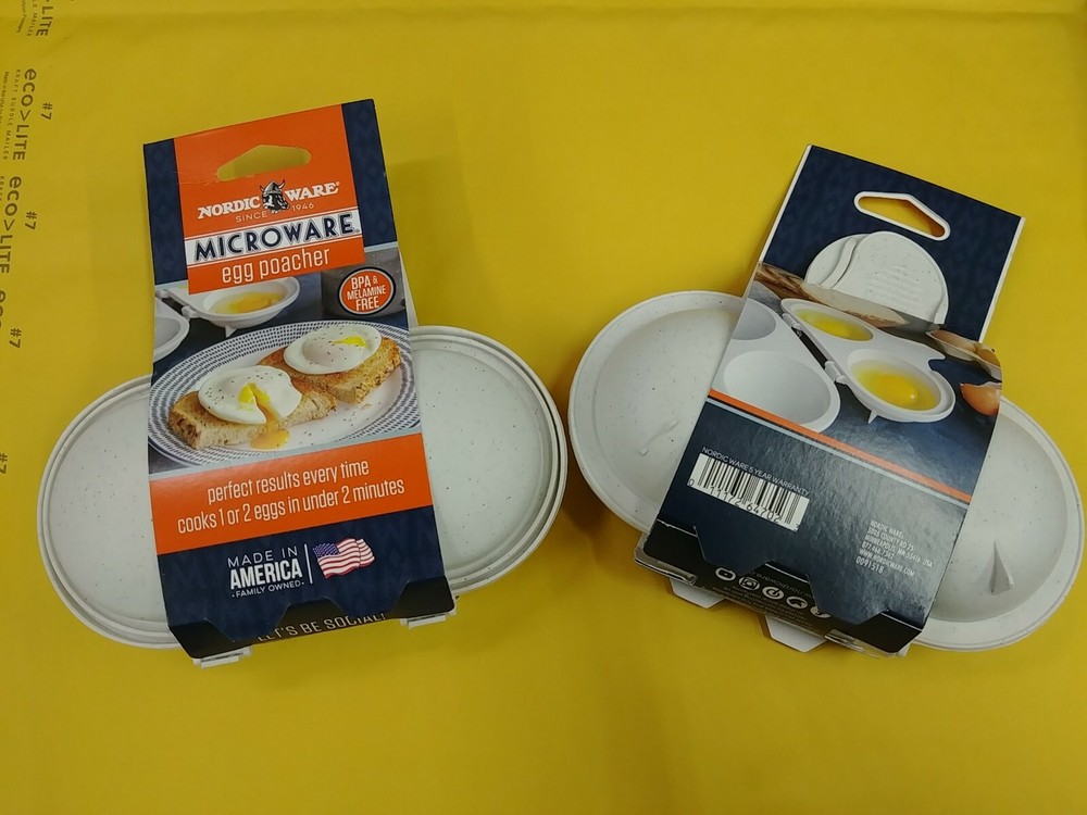 2 pack Nordicware Microwave Double Egg Poachers (64702)