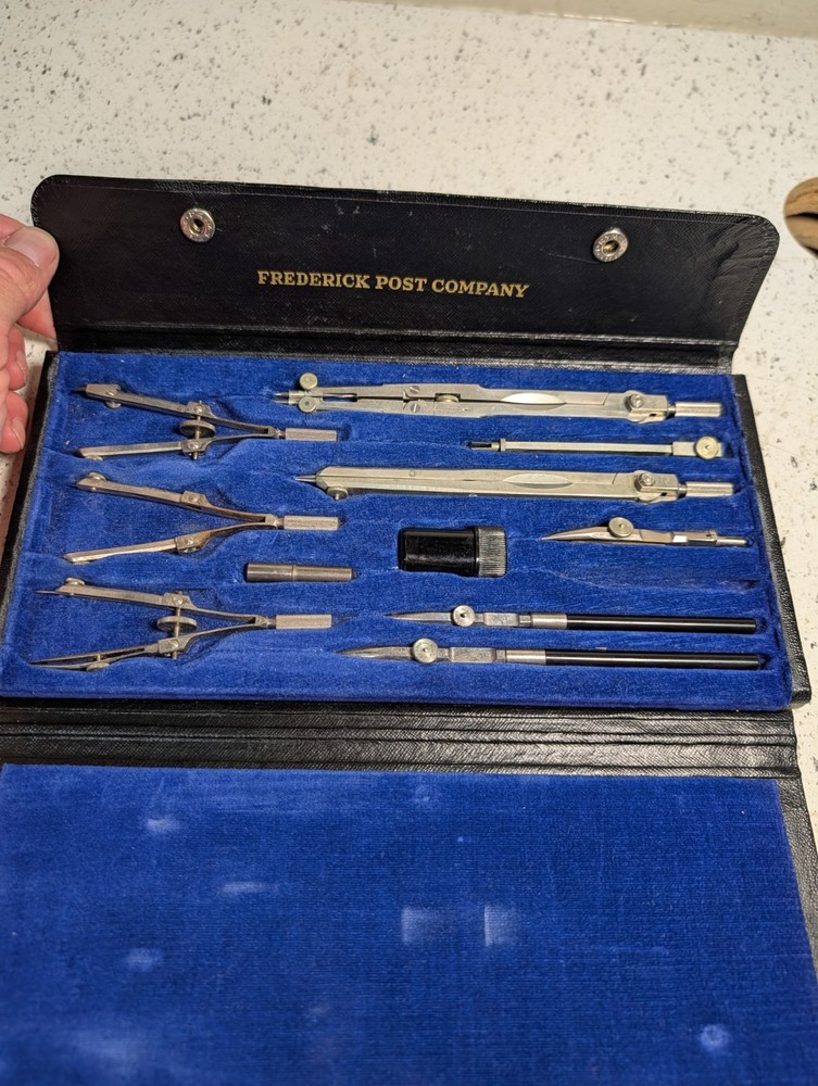 Post SkillMaster  1110 C Frederick Post Company Vintage Set Compass