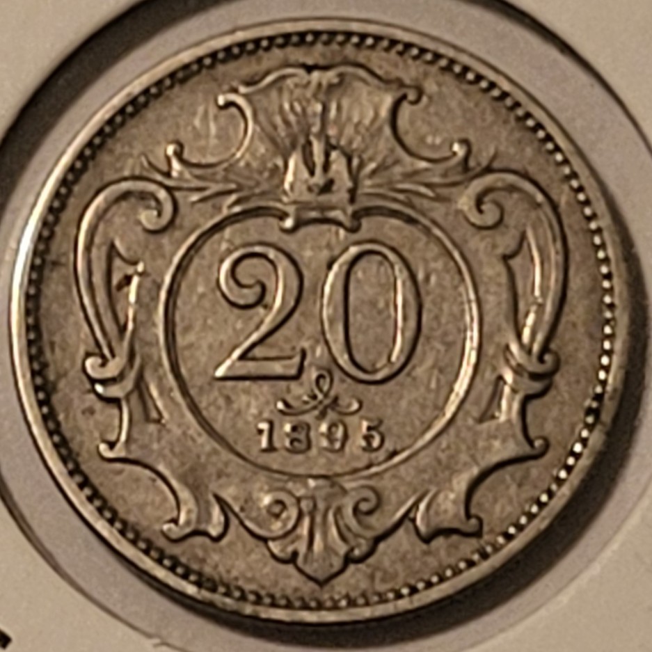 Austria 1895 20 Heller Coin