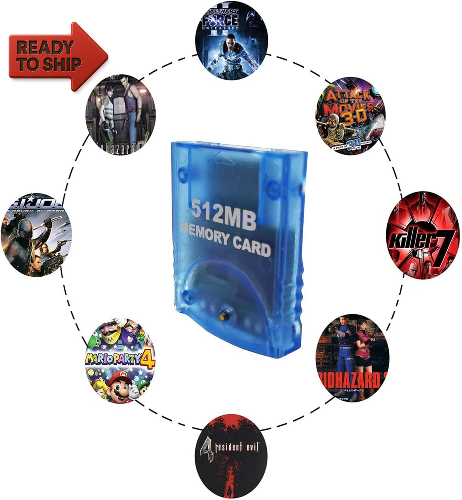 512MB(8192 Blocks) High Speed Gamecube Storage save Game Memory Card Co