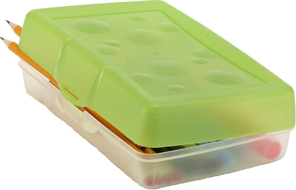 Storex Pencil Box 8.38" 5.63" 2.5" Randomly Assorted Colors