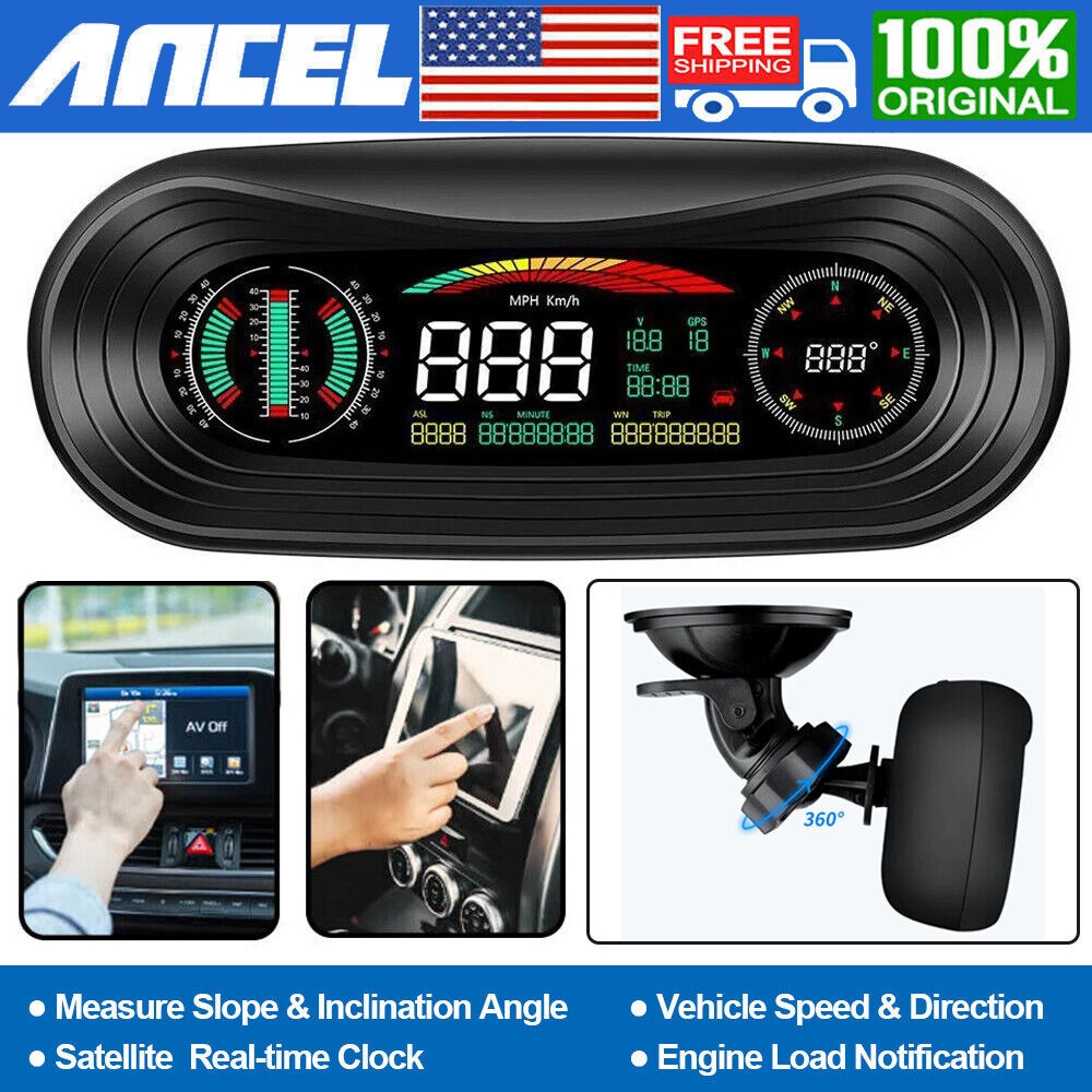 ANCEL Car Digital OBD2 Computer Display Speed Fuel Consumption Temperature Gauge