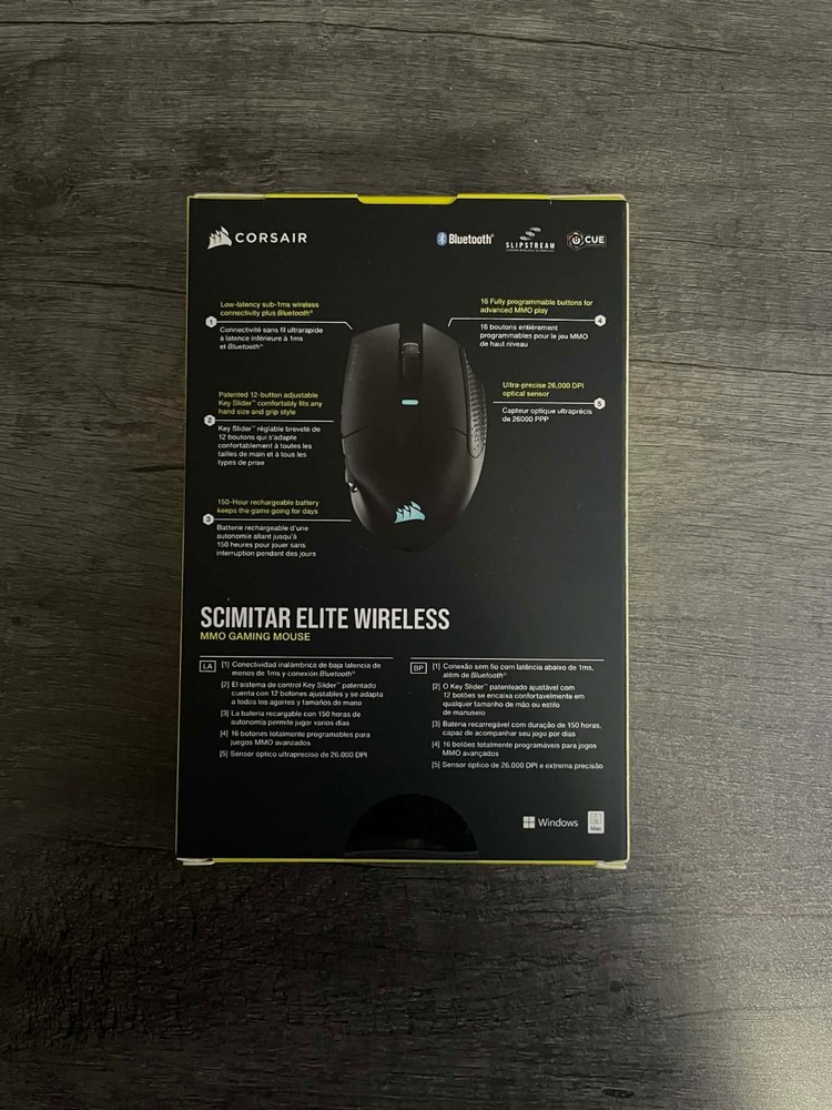 CORSAIR Scimitar Elite Wireless SE Gaming Mouse with 16 B Programmable - Sealed