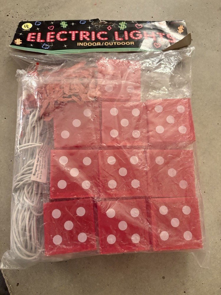 Electric Red Dice Awning Lighting