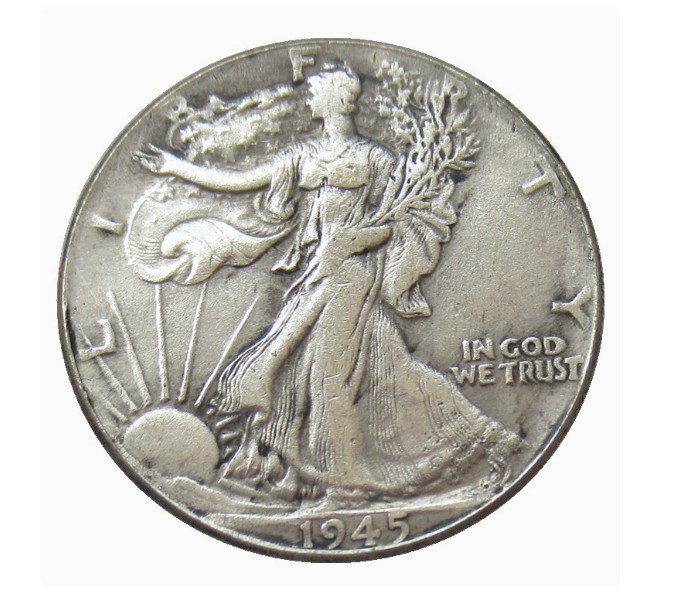 Bulk Lot of 3 1944-1946-S Half Dollar Walking Statue of Liberty Silver Coin