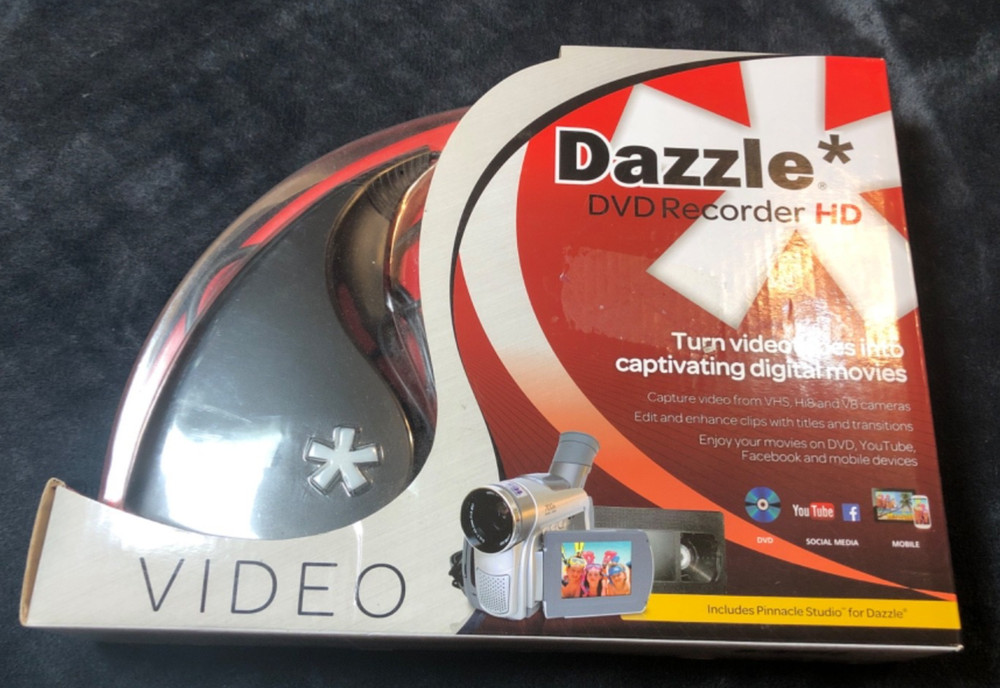 Dazzle DVD Recorder HD Video Capture Device + Pinnacle Video Editing Software