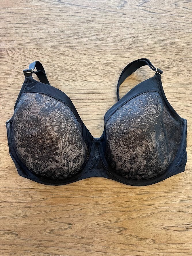 SOMA Intimates Black Lace 32DD Lightest Lift Perfect Coverage Bra Underwire