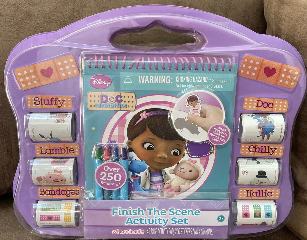 DOC MCSTUFFINS ACTIVITY SET FINISH THE SCENE ACTIVITY PAD/250 STICKERS/CRAYONS