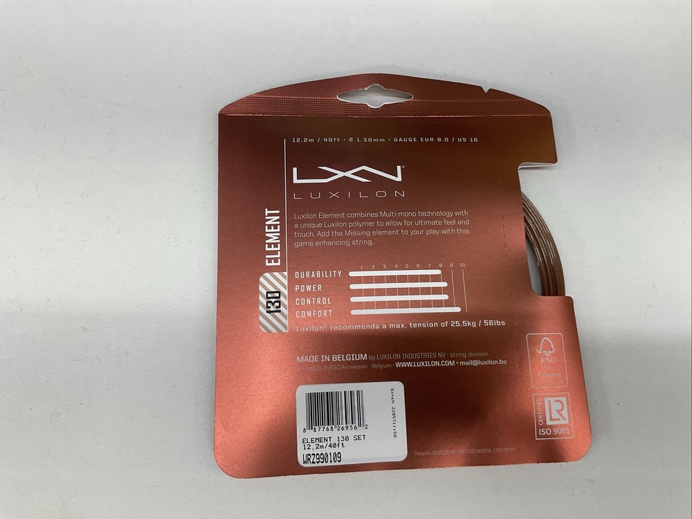 3 Pack Luxilon 130 Element Multi-mono Technology 16g/1.30mm Brown String