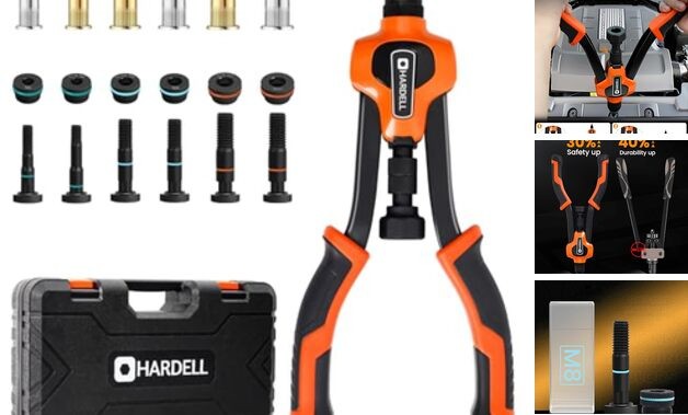 Rivet Nut Tool Kit, 14" Rivnut Tool Kit with 80PCS Rivet 14" Rivet Nut Tool