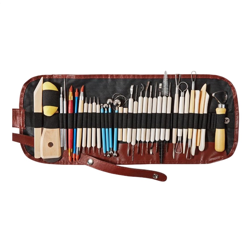 36PCS Pottery Tools for Sculpting, Clay Tool Kit for Carving, Modeling, Trimming