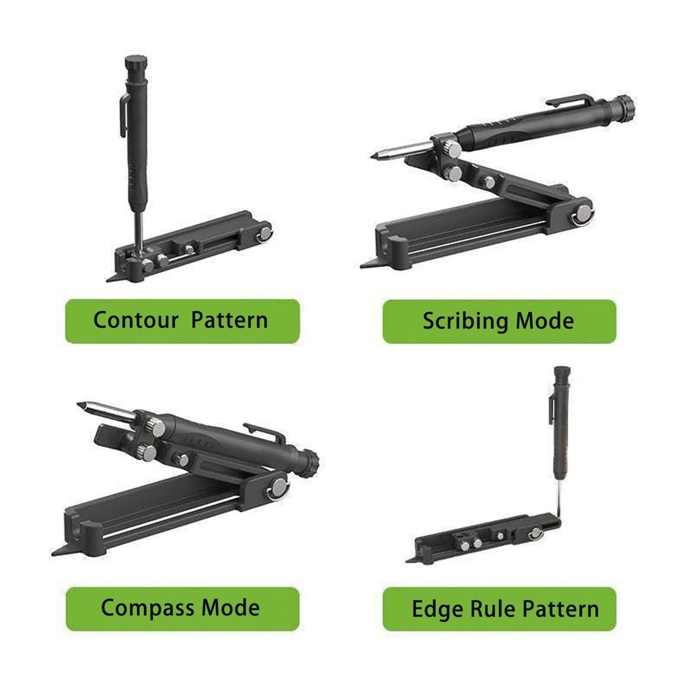 Multi-function Scribing Tool - Upgraded Construction Pencil for DIY Woodworki...