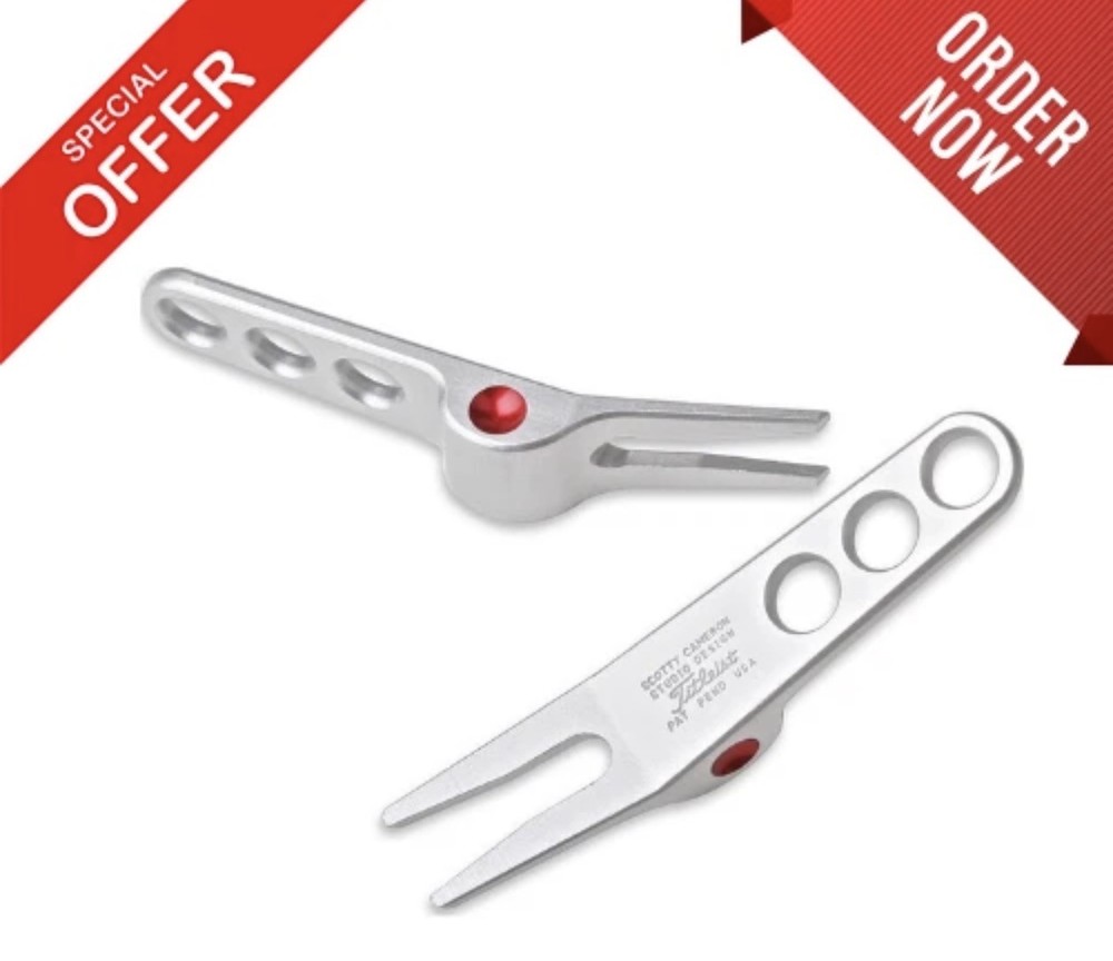 Scotty Cameron Pivot Divot Tool - Red Dot - Silver