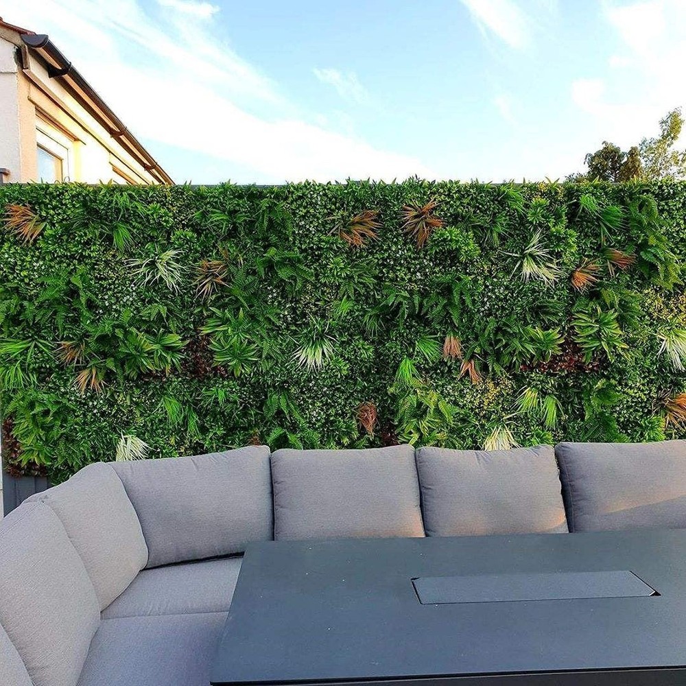 ULAND Artificial Plant Wall Panels, 1pc 40"x40" Greenery Grass Wall Backdrop ...