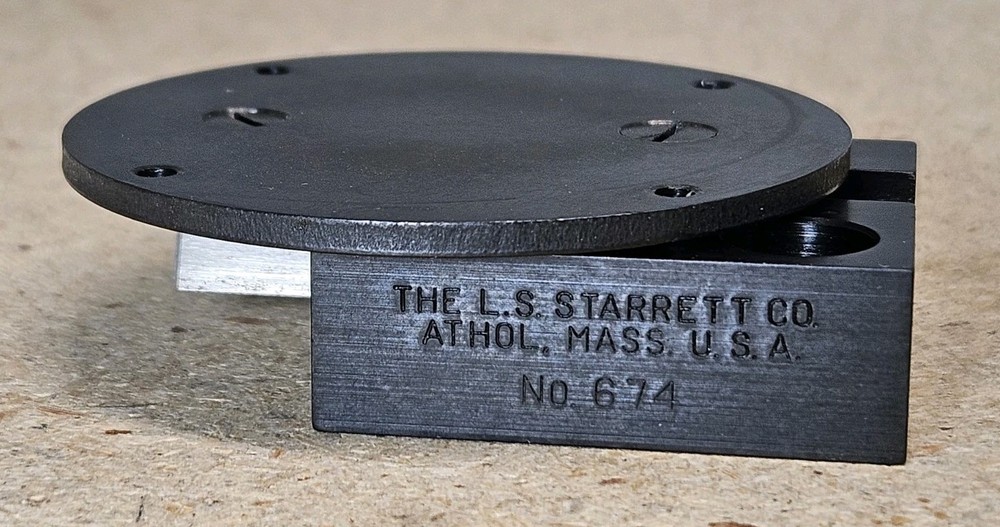 Starrett 674-3 dial indicator back adjustable bracket mount - Made in the U.S.A