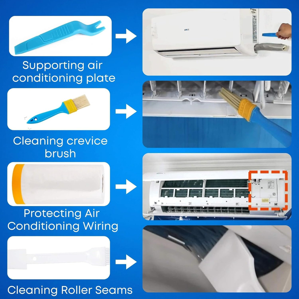 Mini Split Air Conditioner Cleaning Kit - 10 Piece Set