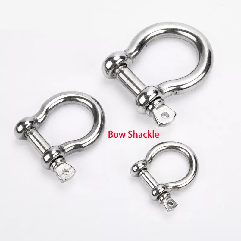 D Shackle Bow Shackle 4mm 5mm 6mm 8mm 10mm 12mm 14mm 16mm A2 Stainless Steel