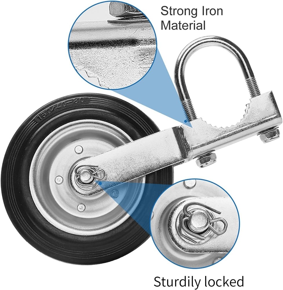 Gate Wheel Supporting Swing Gate with 1-3/8" Thru 2-1/8" Gate Frames Support