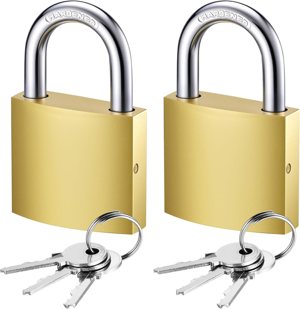 2 Pack Keyed Padlocks 33Mm Small Lock with Keys, 0.86 Inch Locker Lock for Backp