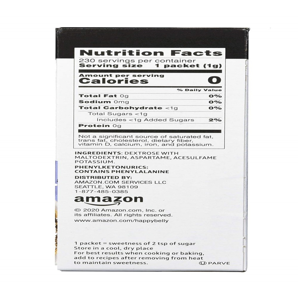 Aspartame Sweetener Zero Calorie Packets, 230 Count