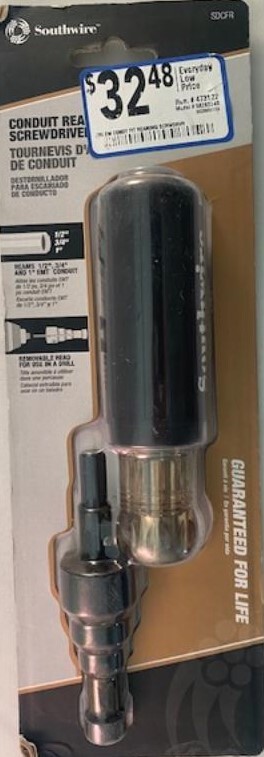 Southwire Tools SDCFR Conduit Fitting Reaming Screwdriver Heavy Duty
