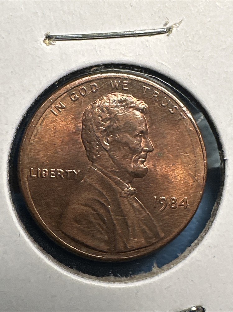 1984 Lincoln Cent With Reverse Clash Die Crack Error