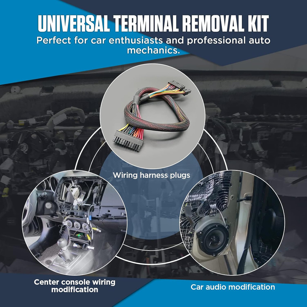 Terminal Removal Tool Kit 23PCS Terminal Ejector Kit Non-Damage Wiring Harness D
