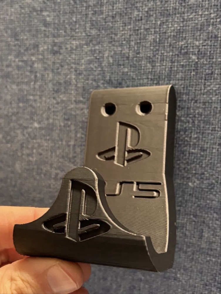 PS5 Controller Wall Mount, Secure 3DP Bracket, Black