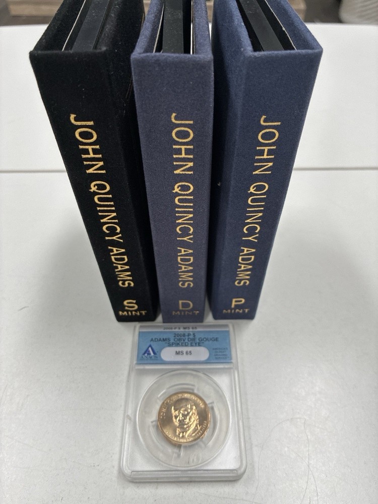 John Quincy Adams $1 Error “Spiked Eye” + Complete 2008 Mint Study ANACS