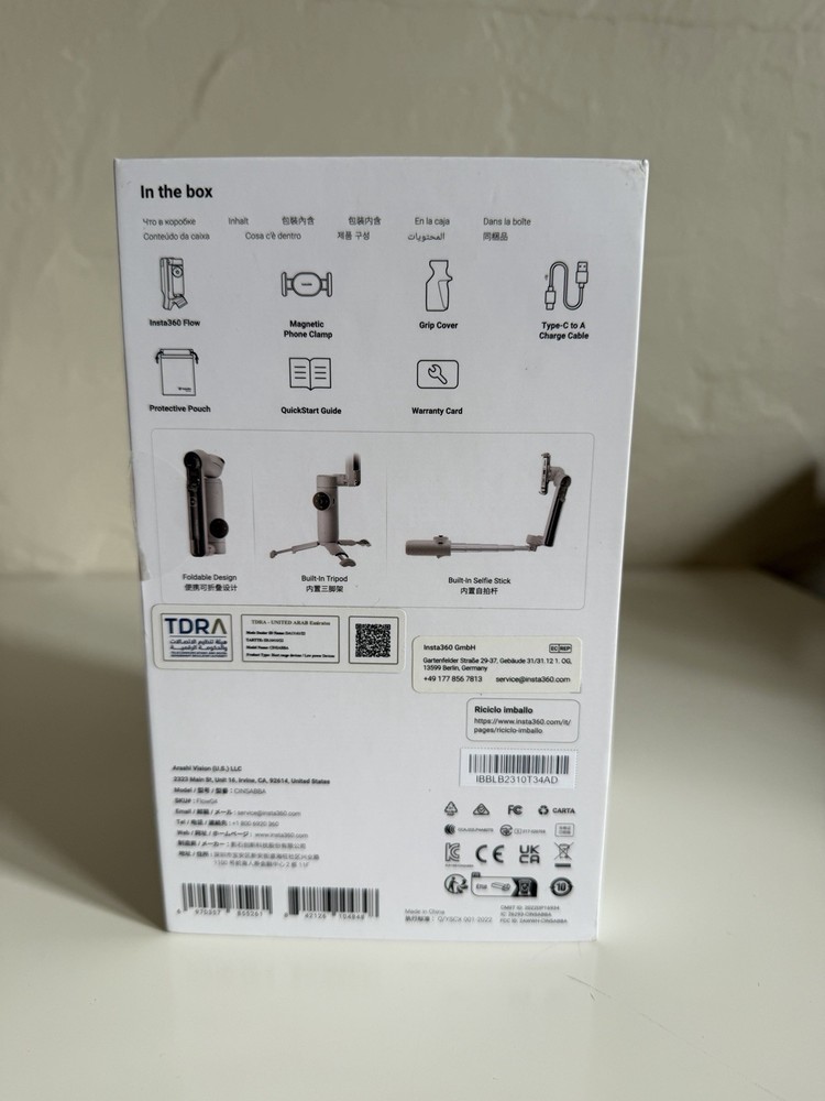 Insta360 Flow Standalone Stone Gray Preowned